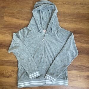 Juicy Couture Gray Zip-Up Hoodie Y2K Vintage
